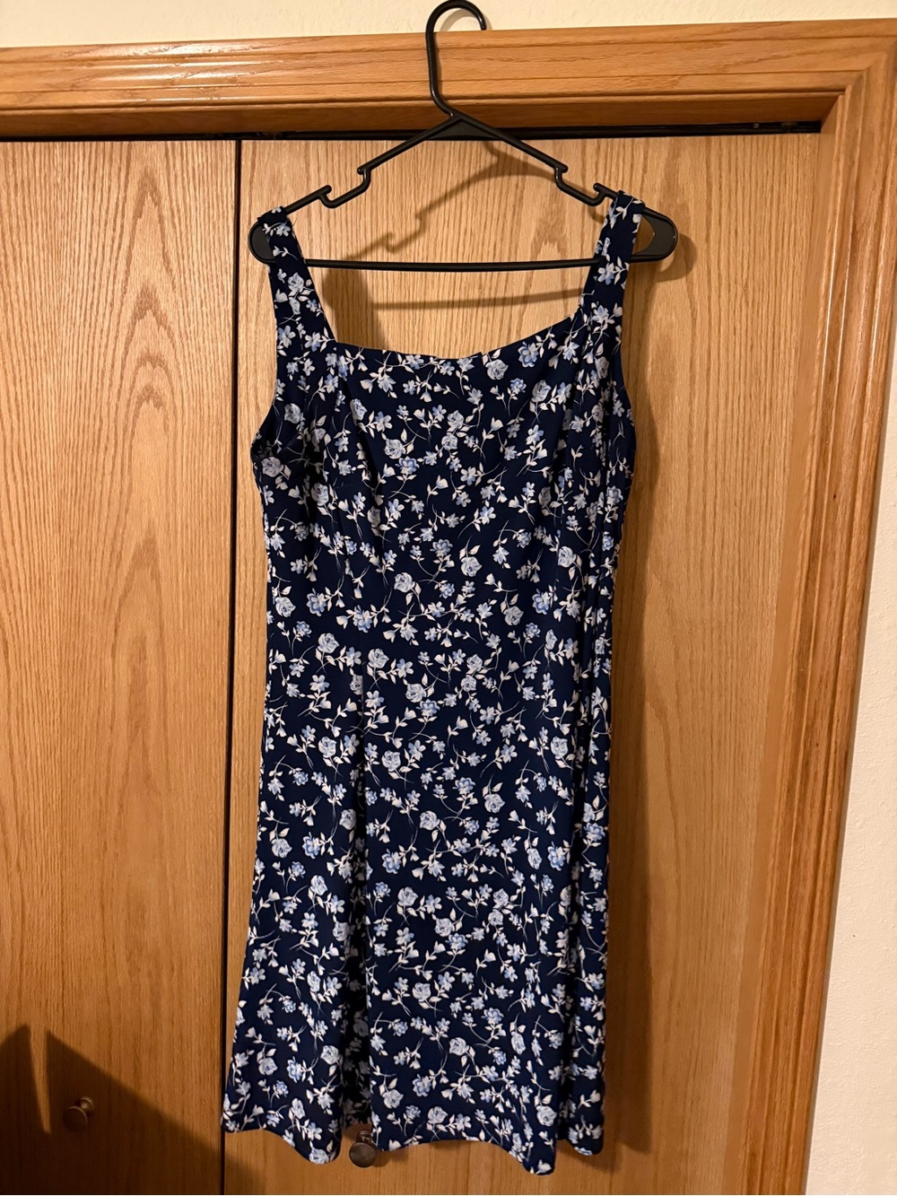 Chaps Navy Blue Floral Dress - Picture 3 of 5